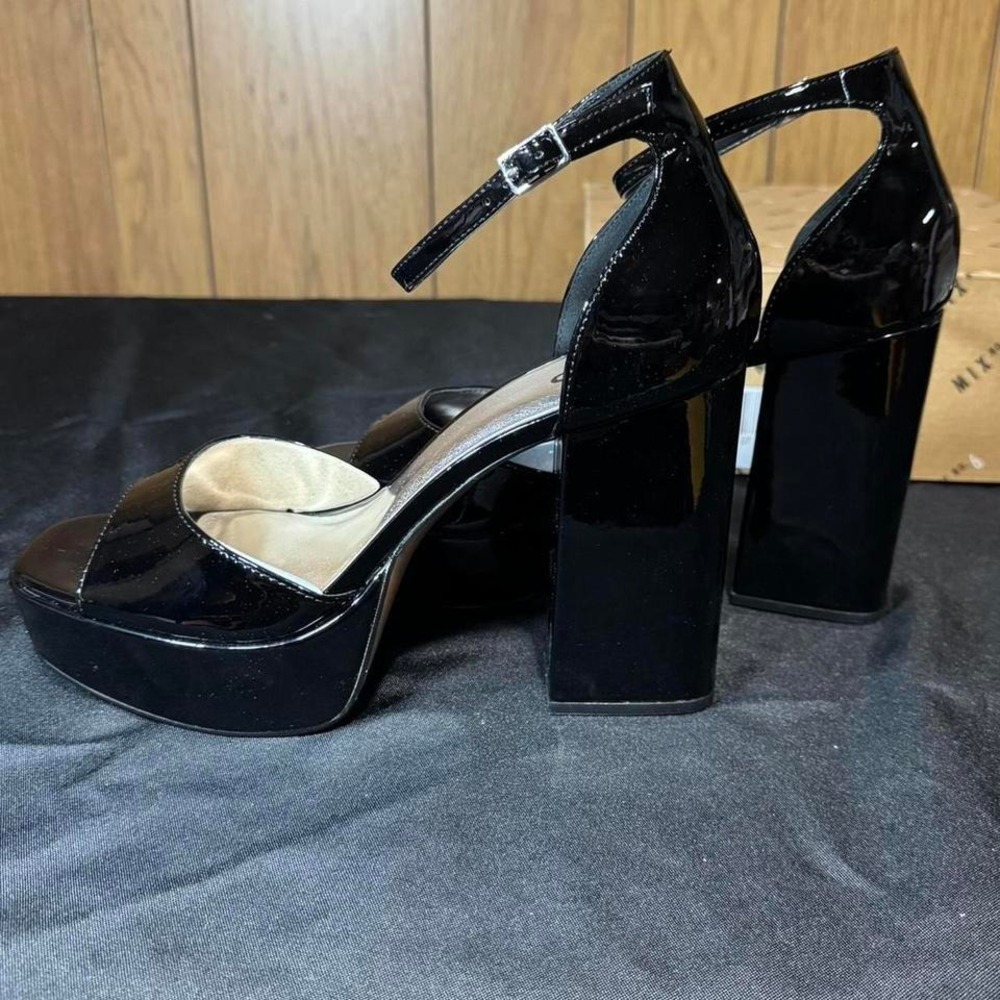 Black MIX No 6 chunky platform heels NEW IN BOX Size 10‎ - Picture 6 of 8